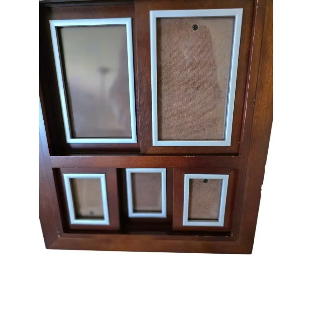 Swing Sliding Picture Frame Heavy Wood  14